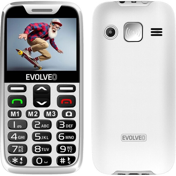 EVOLVEO EasyPhone XR mobilní telefon pro seniory s nabíjecím stojánkem bílý Bílá