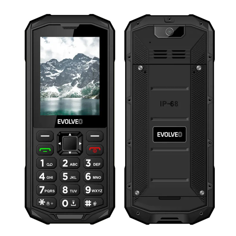 EVOLVEO StrongPhone X5 vodotěsný odolný Dual SIM telefon černo-šedý Šedá
