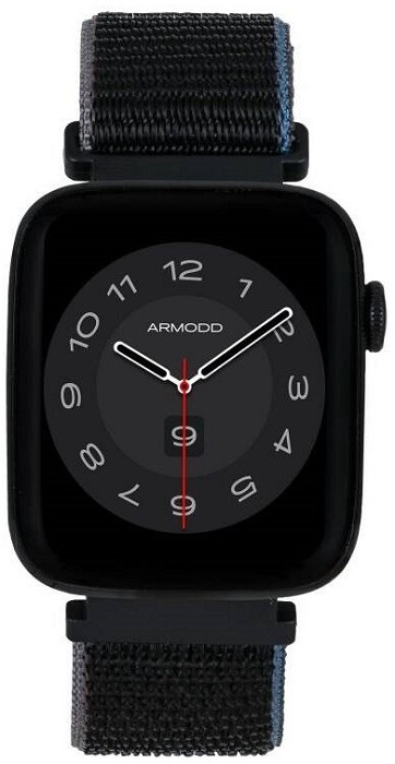 Chytré hodinky ARMODD Squarz 9 Pro / 1,72" IPS / Bluetooth 5.0 / 320 × 385 px / nylon/silikon / černá/modrá Varianta: ivi1