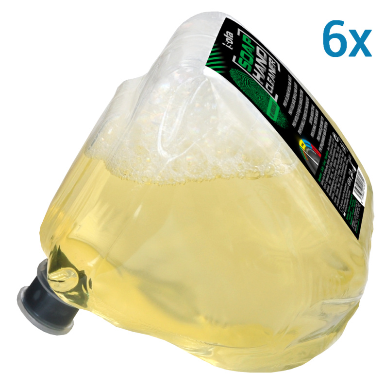 ISOFA SOAP Profi dílenské mýdlo na ruce 6 x 650g, TEAM - náhradní náplň (zelená)