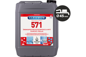 CLEAMEN 571 concentrate širokospektrální dezinfekce a mytí povrchů, podlah 5 L