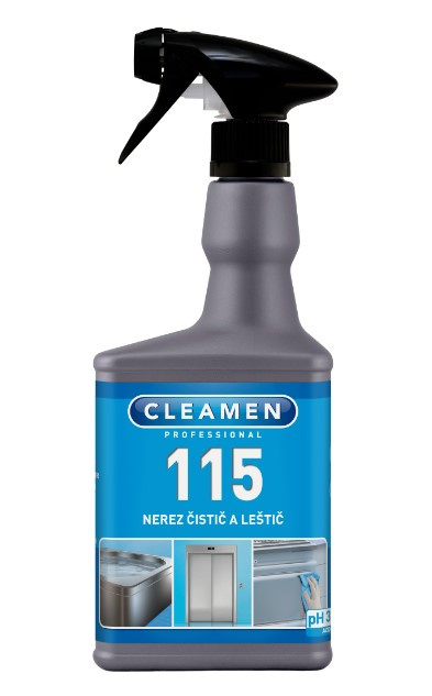 Cleamen 115 - čistič a leštič nerezových ploch - 550 ml