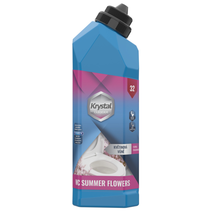 KRYSTAL CLEADER 32 WC summer flowers 750ml růžový