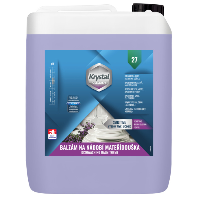 KRYSTAL CLEADER 27 Balzám na nádobí mateřídouška 5 l