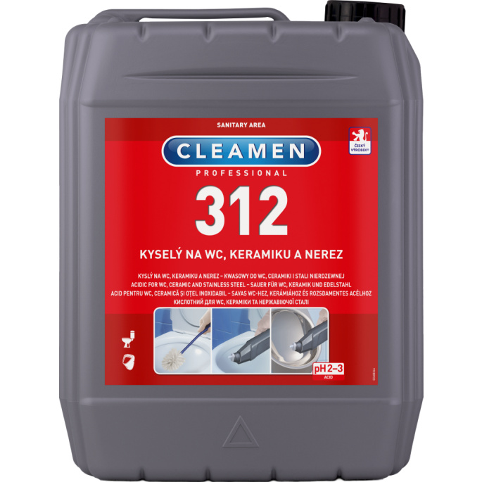CLEAMEN 312 5L kyselý na WC, keramiku a nerez