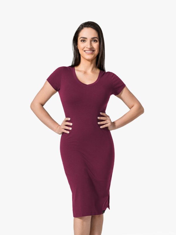 Dámské šaty cityzen natal bordó 40