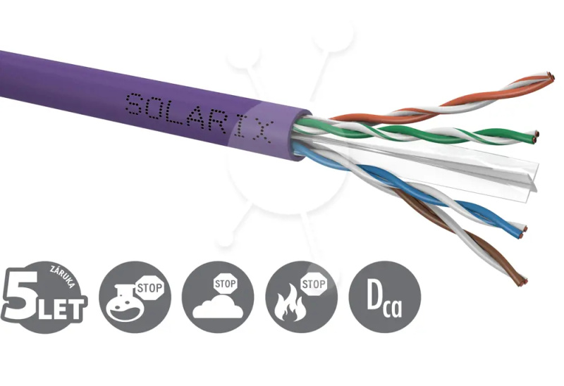 Kabel instalační Solarix CAT6 UTP nestíněný LSOH 305 m