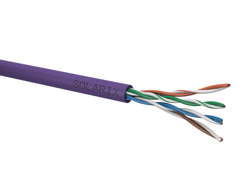 Kabel instalační Solarix CAT5e UTP nestíněný LSOH 305 m