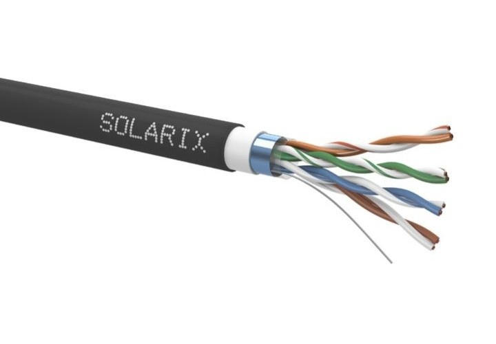 Kabel instalační Solarix CAT5E FTP stíněný PE 305 m/bal.