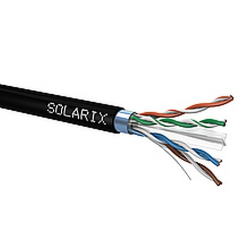 Kabel instalační Solarix CAT6 FTP stíněný PE 500 m/bal.