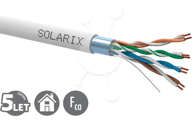 Kabel instalační licna Solarix CAT5e FTP stíněný PVC 305 m