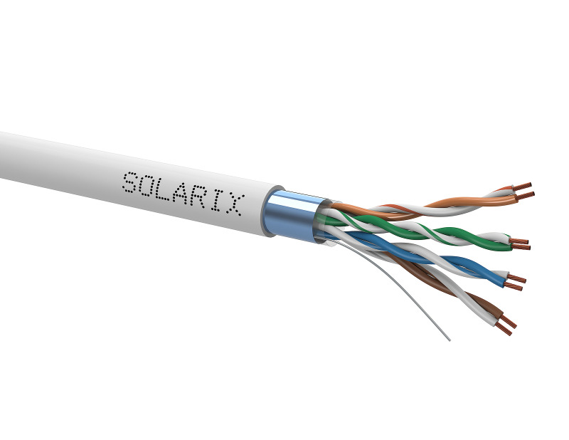 Kabel instalační licna Solarix CAT5e FTP stíněný PVC 305 m