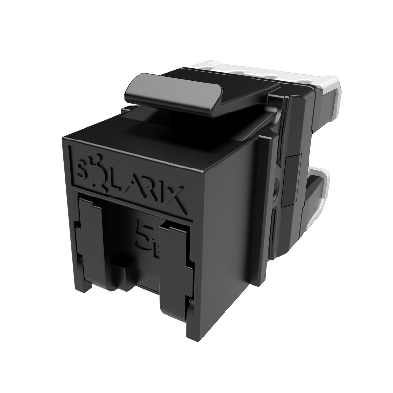 Keystone datový SOLARIX SXKJ-5E-UTP-BK-NA, CAT5E, UTP, RJ45, černá, rychlozařezávací, 24 ks