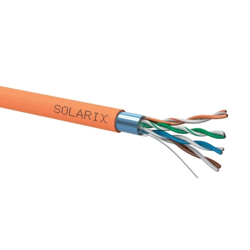 Instalační kabel Solarix CAT5E FTP LSOHFR B2ca-s1,d1,a1 500m/cívka SXKD-5E-FTP-LSOHFR-B2ca