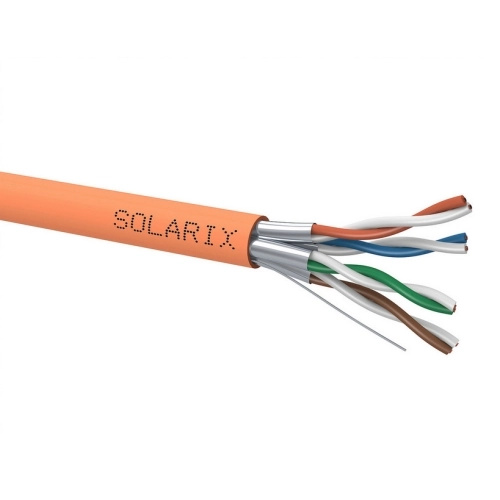 Instalacní kabel Solarix CAT6A STP LSOH B2ca-s1,d1,a1 500m/cívka SXKD-6A-STP-LSOH-B2ca