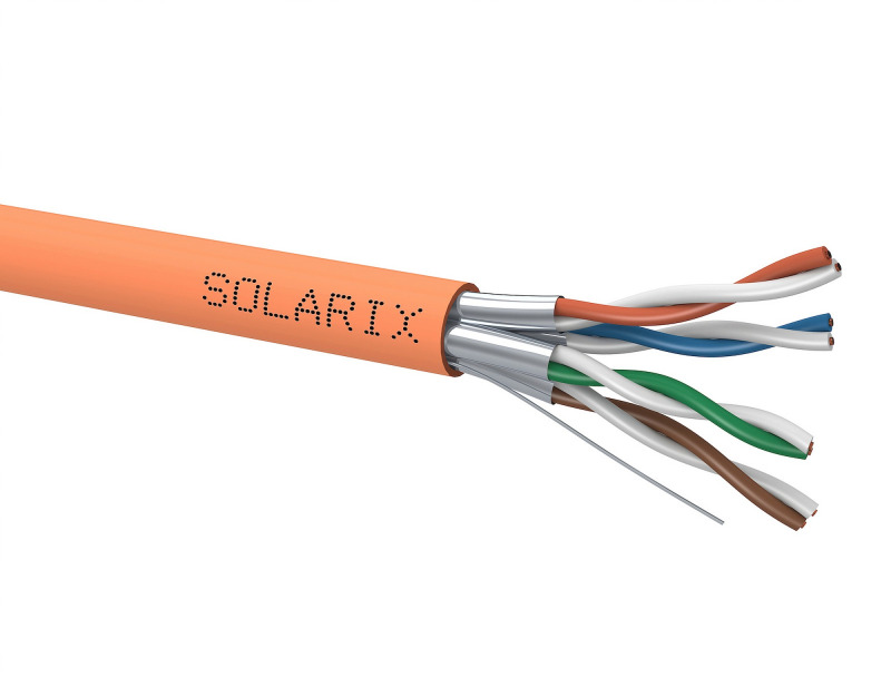 Instalacní kabel Solarix CAT6A STP LSOH B2ca-s1,d1,a1 500m/cívka SXKD-6A-STP-LSOH-B2ca