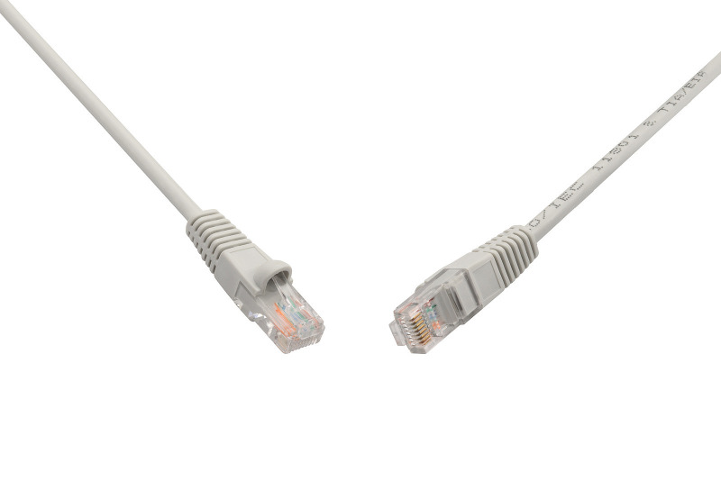Patch kabel SOLARIX C5E-114GY-0,5 mB, CAT5E, UTP, PVC, snag-proof, 0,5 m, šedá