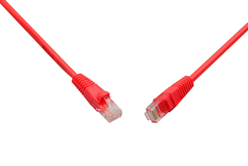Patch kabel SOLARIX C5E-114RD-1 mB, CAT5E, UTP, PVC, snag-proof, 1 m, červená