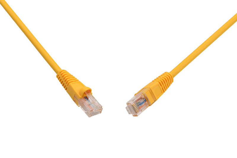 Patch kabel SOLARIX C6-114YE-2 mB, CAT6, UTP, PVC, snag-proof, 2 m, žlutá