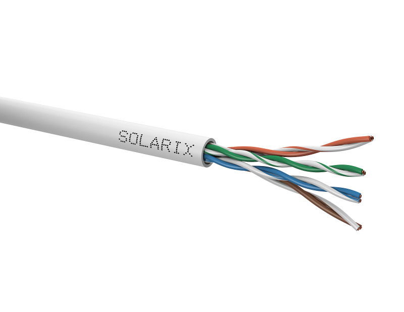 Kabel instalační Solarix CAT5e UTP nestíněný PVC 100 m