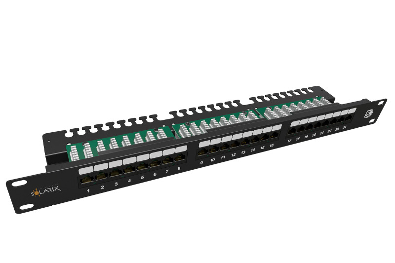 Panel Patch Solarix SX24L-5E-UTP-BK-N
