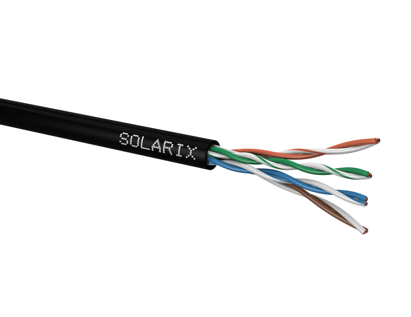 Kabel instalační Solarix CAT5e UTP nestíněný PE 100 m