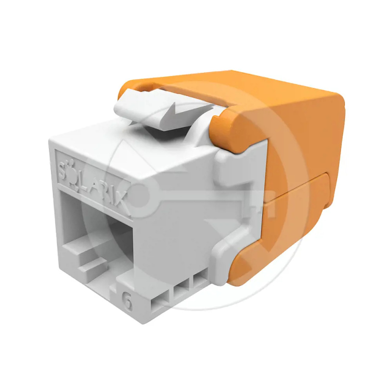 Keystone RJ45 Solarix CAT6 UTP samořezný bílá/oranžová