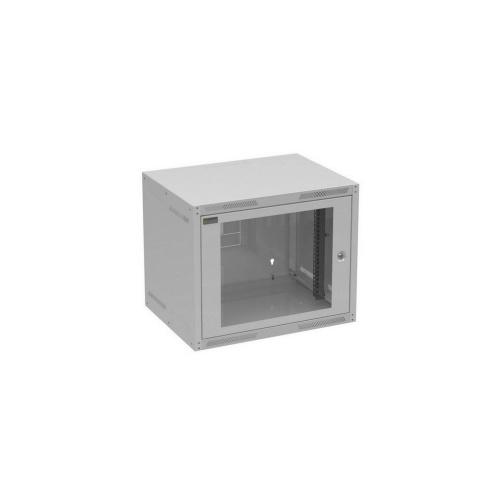 Nástěnný datový rozvaděč 19" výška 9U (497mm) H=450mm Š=600mm šedý Solarix GrandN-9U-645-11-G