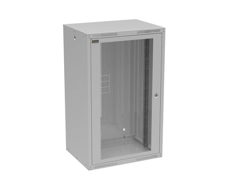 Rozvaděč nástěnný SOLARIX GrandND-20U-645-11-G, 19", 20U, RAL 7035, 600x450 mm, skleněné dveře