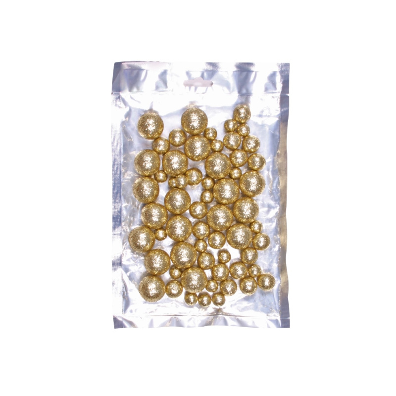 Nohel Garden Vánoční dekorace kuličky zlaté pr. 1,5-3 cm, 60 ks
