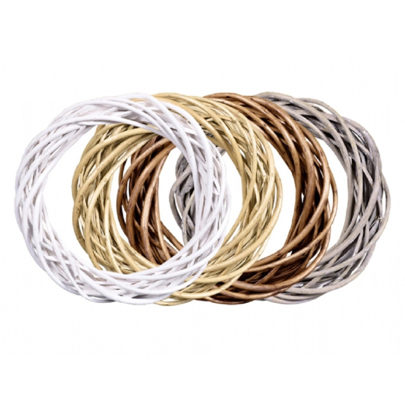 Nohel Garden Věnec ze štípaného proutí, různé barvy, pr. 20 cm, 1 ks