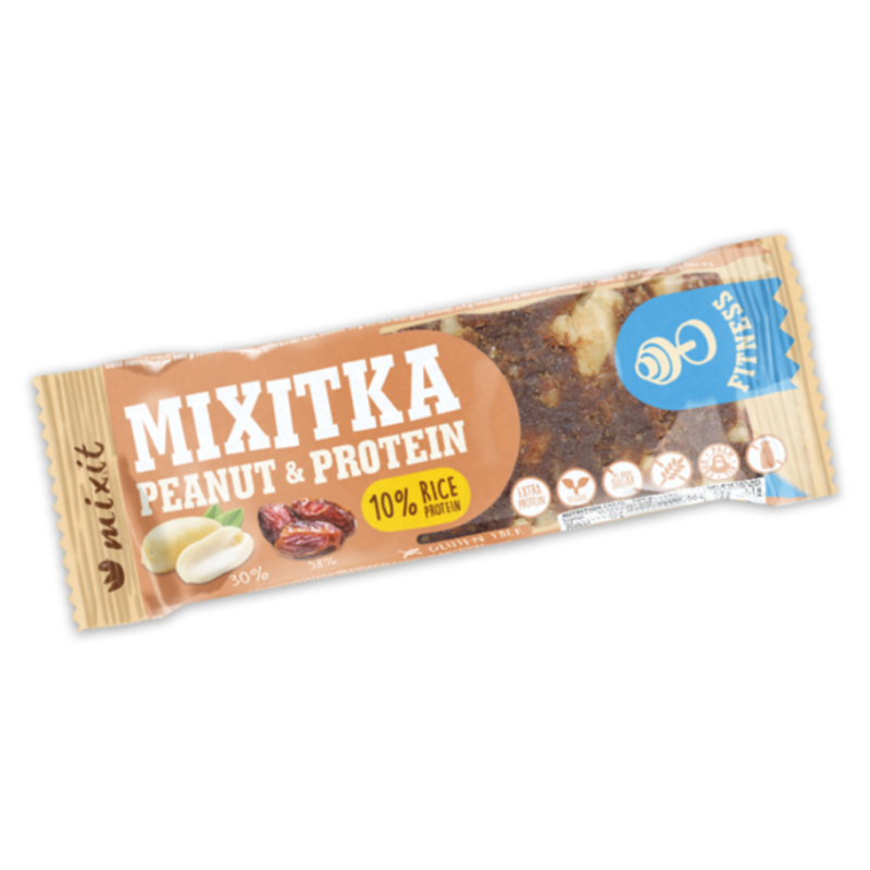 Tyčinka Mixitka - bez lepku, arašídy + protein, 46 g