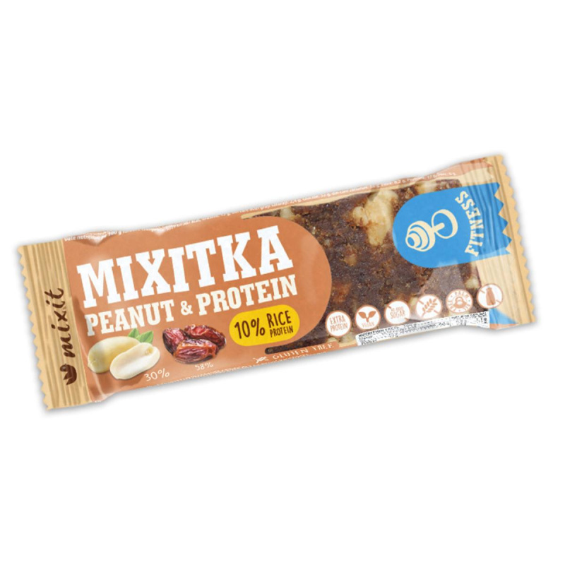 Tyčinka Mixitka - bez lepku, arašídy + protein, 46 g
