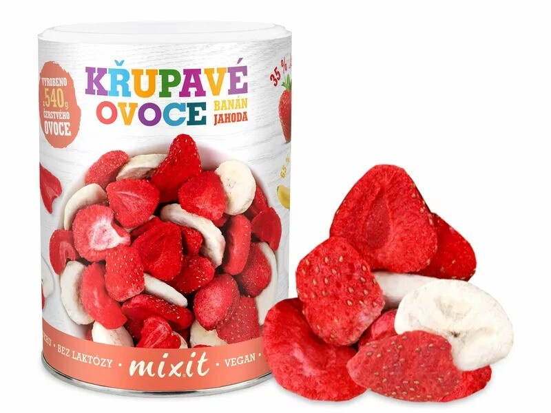 Mixit Banán Jahoda - Křupavé ovoce, 80g