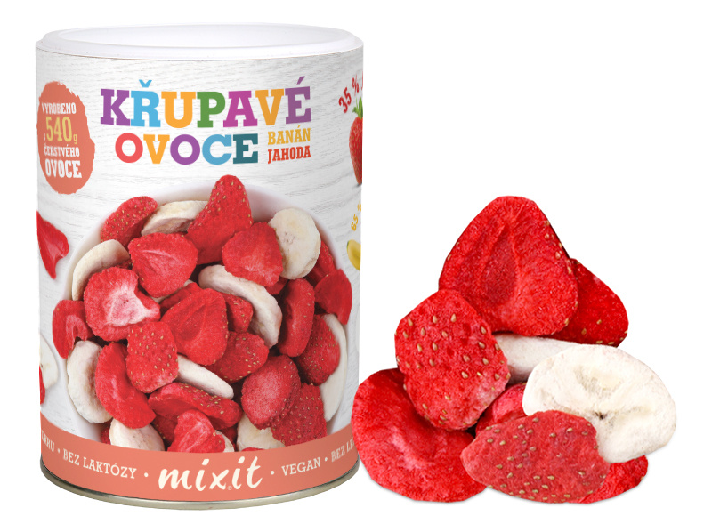 Mixit Banán Jahoda - Křupavé ovoce, 80g