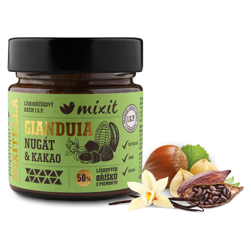 Mixit Mixitella Premium - Lískový oříšek z Piemontu s mlékem a kakaem, 200g