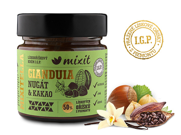 Mixit Mixitella Premium - Lískový oříšek z Piemontu s mlékem a kakaem, 200g