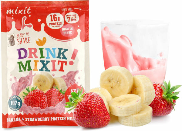 Proteinový Drink Mixit – Banán a Jahoda Mixit