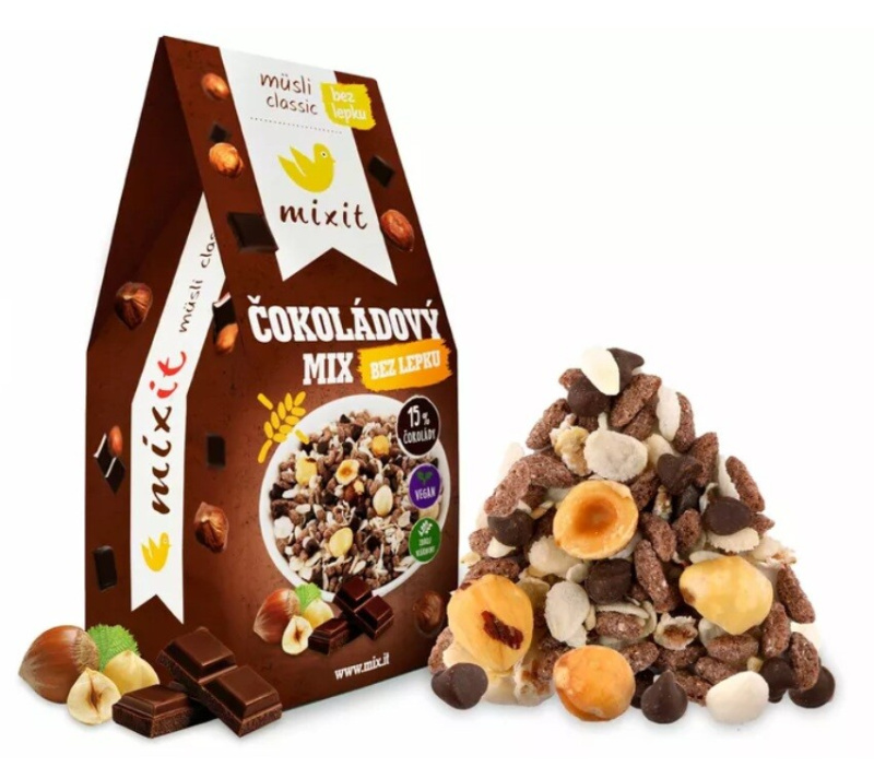 MIXIT Müsli classic čokoládový mix bez lepku 430 g