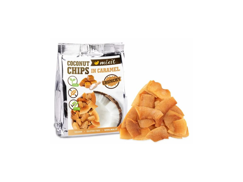 Mixit kokosové chipsy - Karamel, 60g