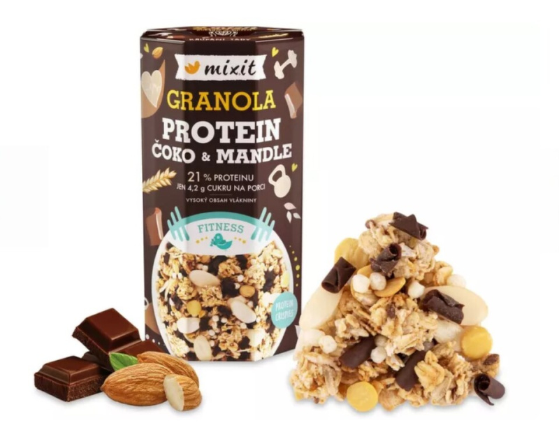 MIXIT Proteinová granola čoko a mandle 450 g