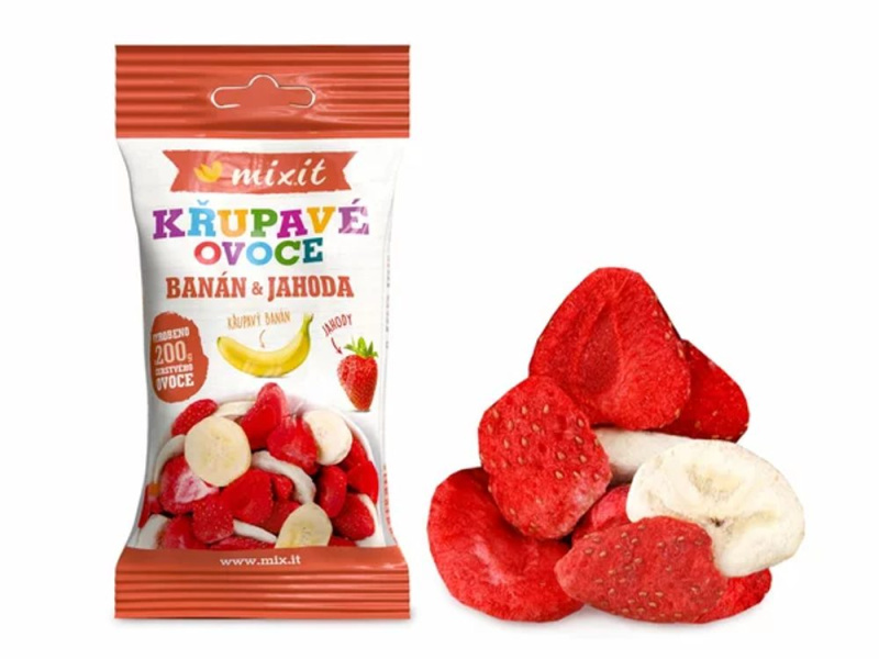 Mixit Křupavé ovoce do kapsy Banán a Jahoda