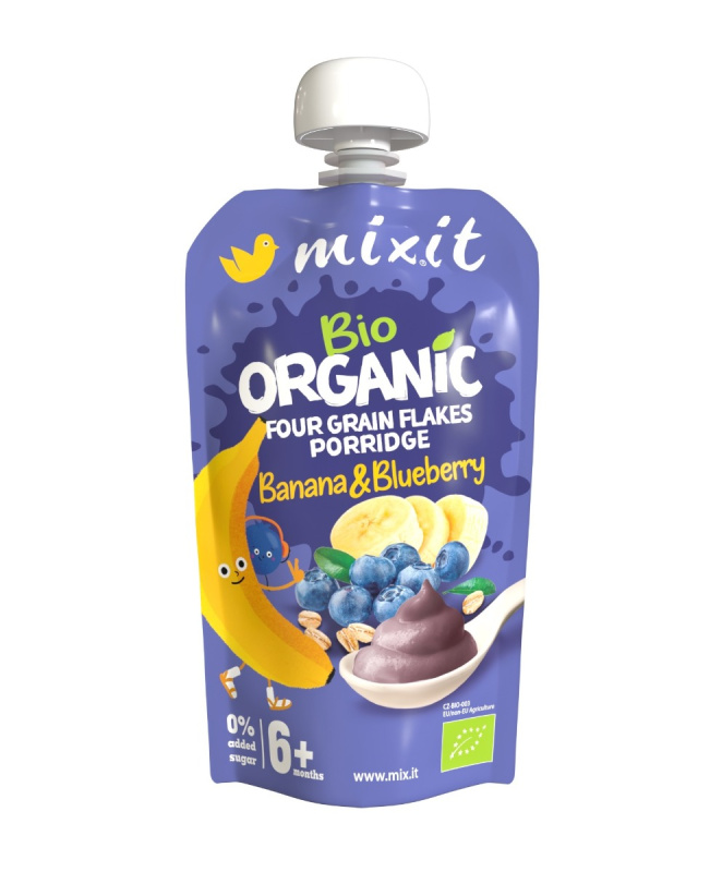 MIXIT Kapsička banán a borůvka BIO 110 g