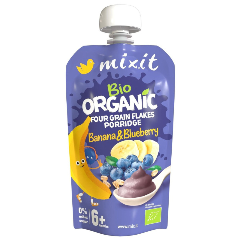 MIXIT Kapsička banán a borůvka BIO 110 g