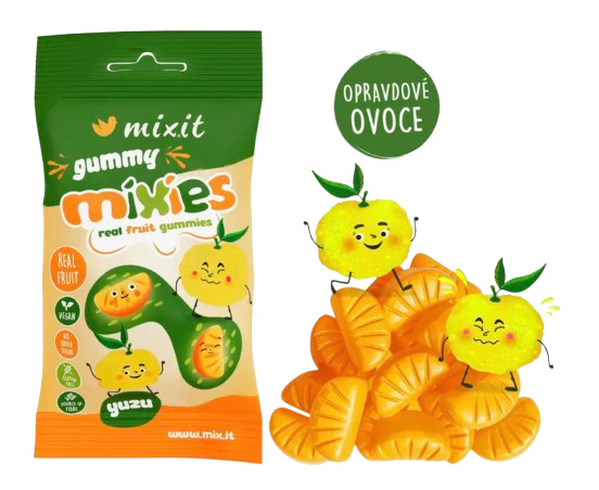 Mixit Ovocné Mixies - Yuzu Přírodní želé bonbóny, 35 g
