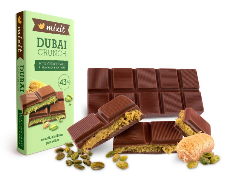 MIXIT Dubajská čokoláda s pistáciovou náplní 70 g