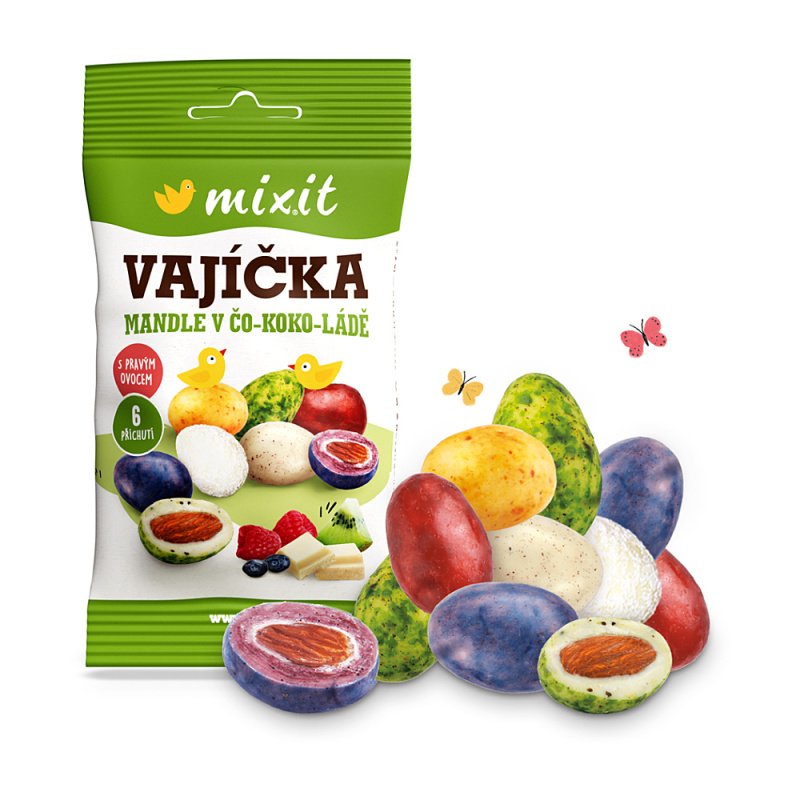 Mixit Veli-koko-noční vajíčka do kapsy - mandličky v čokoládě - 65 g