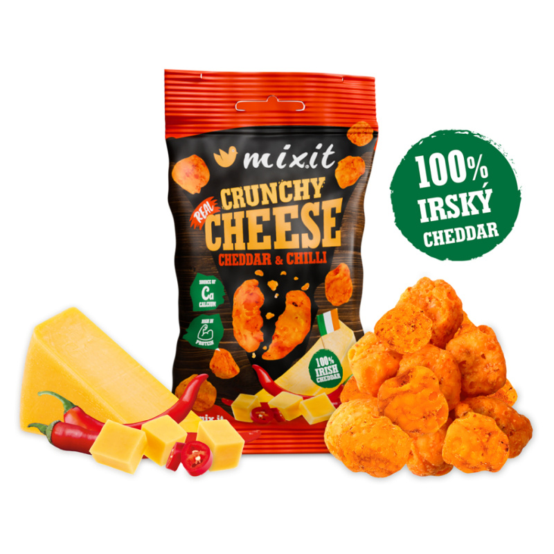 MIXIT Křupavý sýr do kapsy irský cheddar a chilli 20 g