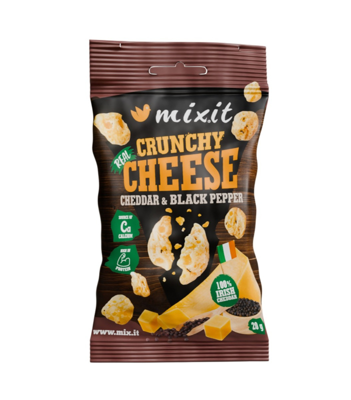 MIXIT Křupavý sýr do kapsy irský cheddar a černý pepř 20 g