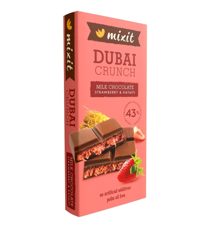 MIXIT Dubajská čokoláda s jahodovou náplní 70 g